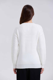 Sweater Mujer Mitad Crudo