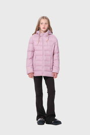 Parka Niña Larga Palo Rosa