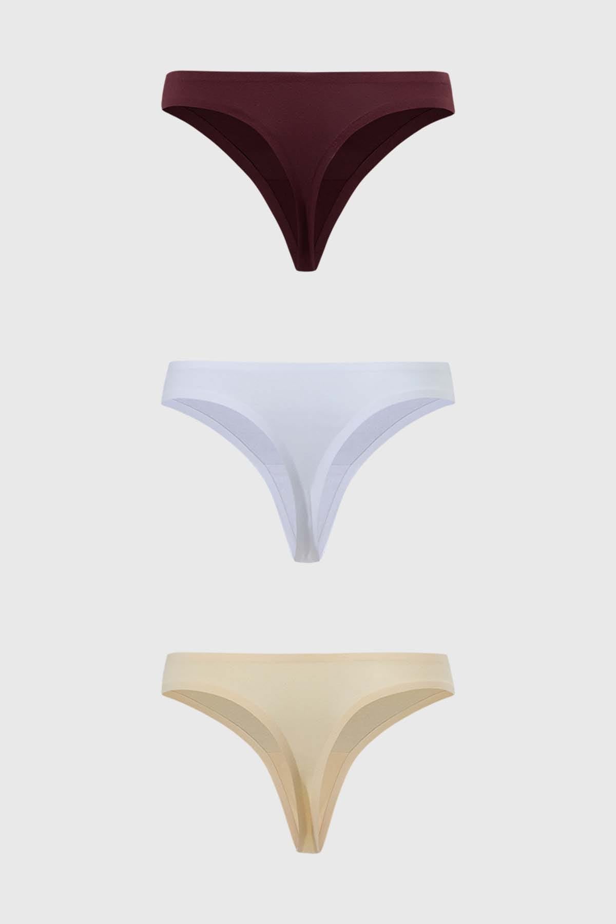 Calzón Mujer Colaless Tripack Algodón Blanco