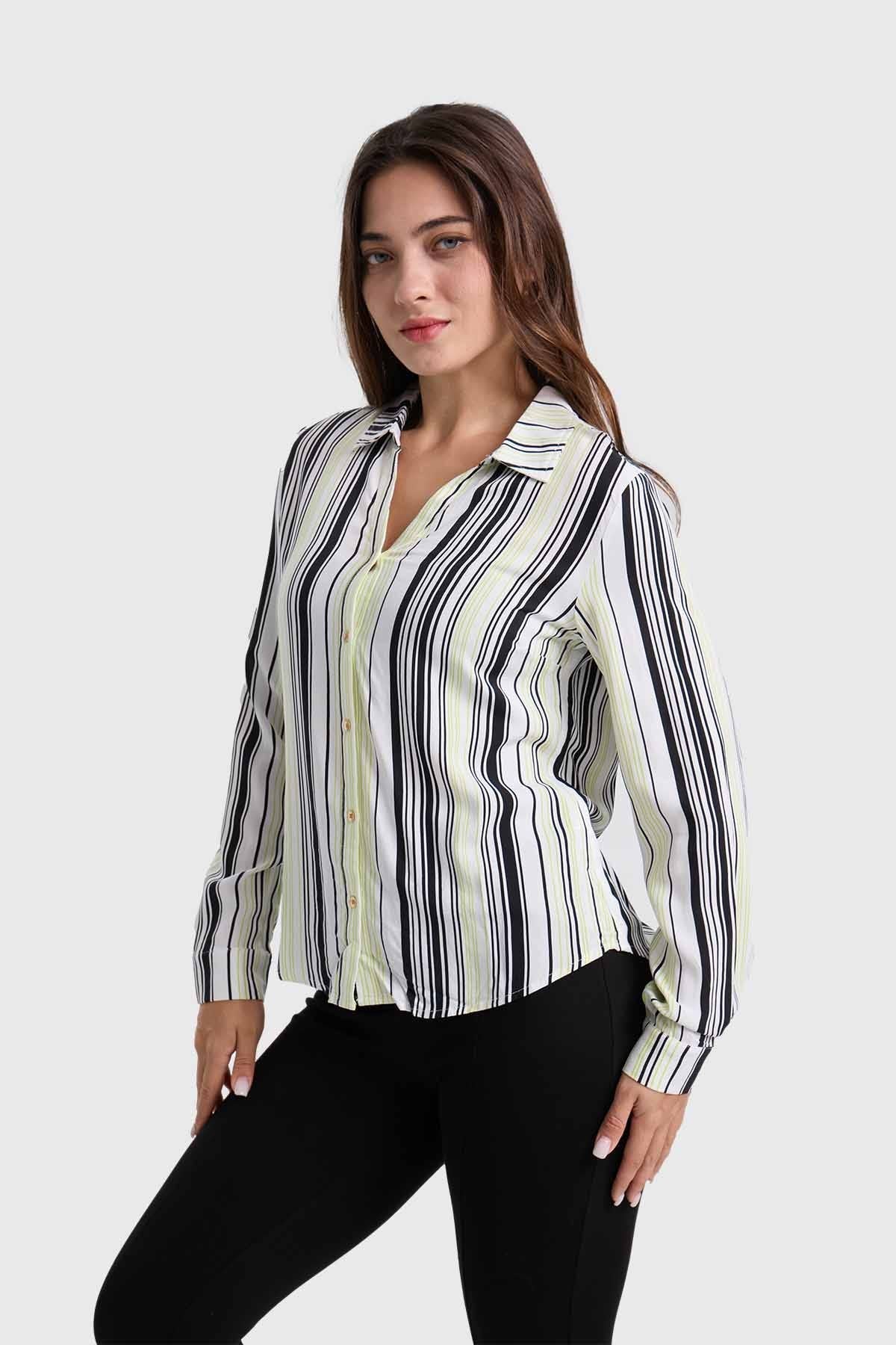 Blusa Mujer Abotonada Crudo