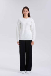 Sweater Mujer Mitad Crudo