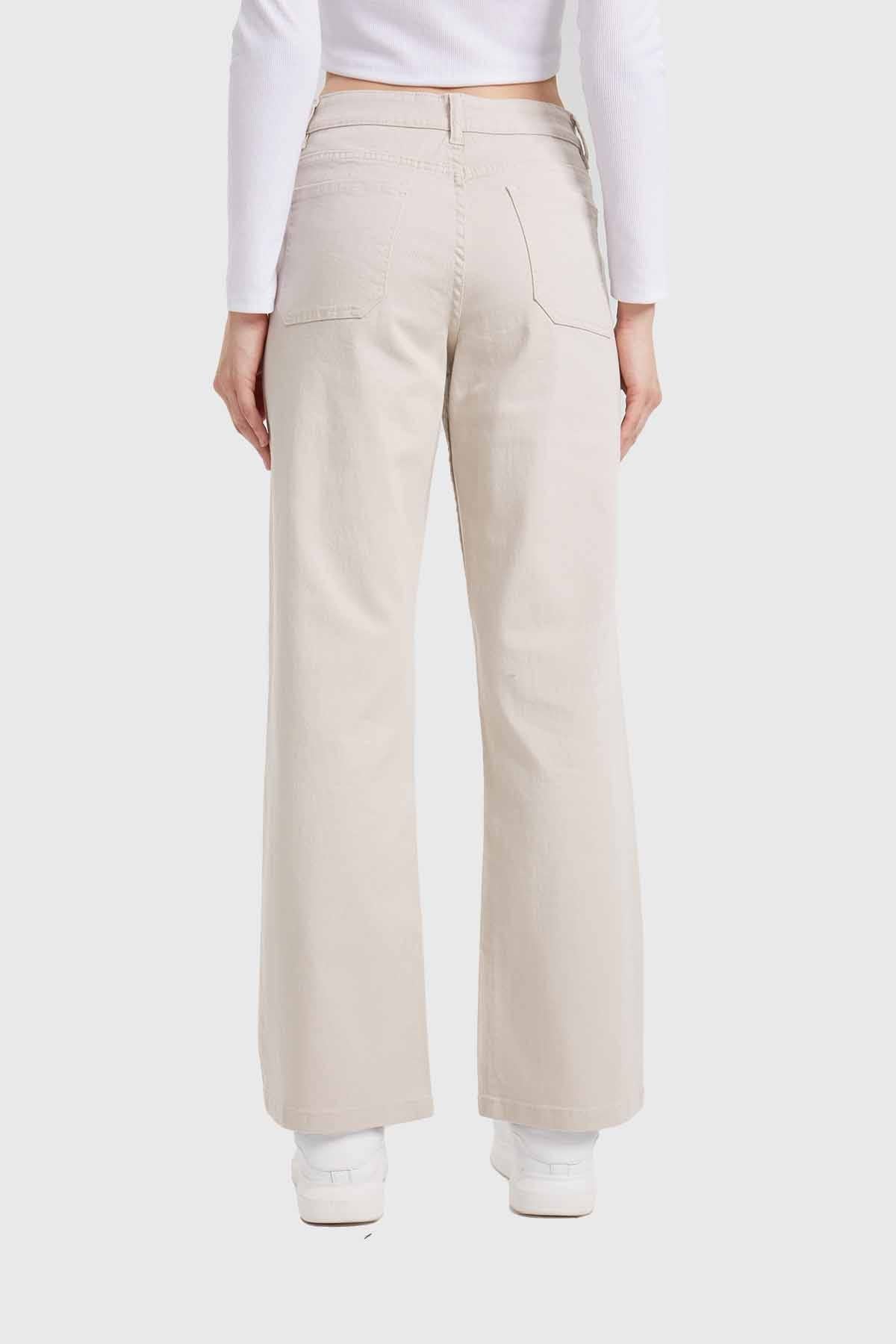Jeans Mujer Recto Crudo