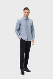 Camisa Hombre Oxford Gris