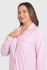 Pijama Mujer Camisa De Dormir Rosado