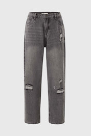 JEANS NIÑO ROTURAS GRIS