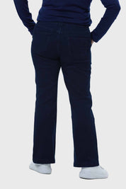 Jeans Mujer Flare Bolsillo Parche Azul