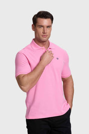 Polera Hombre Piqué Básica Rosado