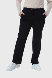 Pantalón Buzo Mujer Con Cordón Y Bolsillo Negro