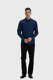 Camisa Hombre Oxford Azul