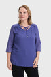 Blusa Mujer Cuello V Azul