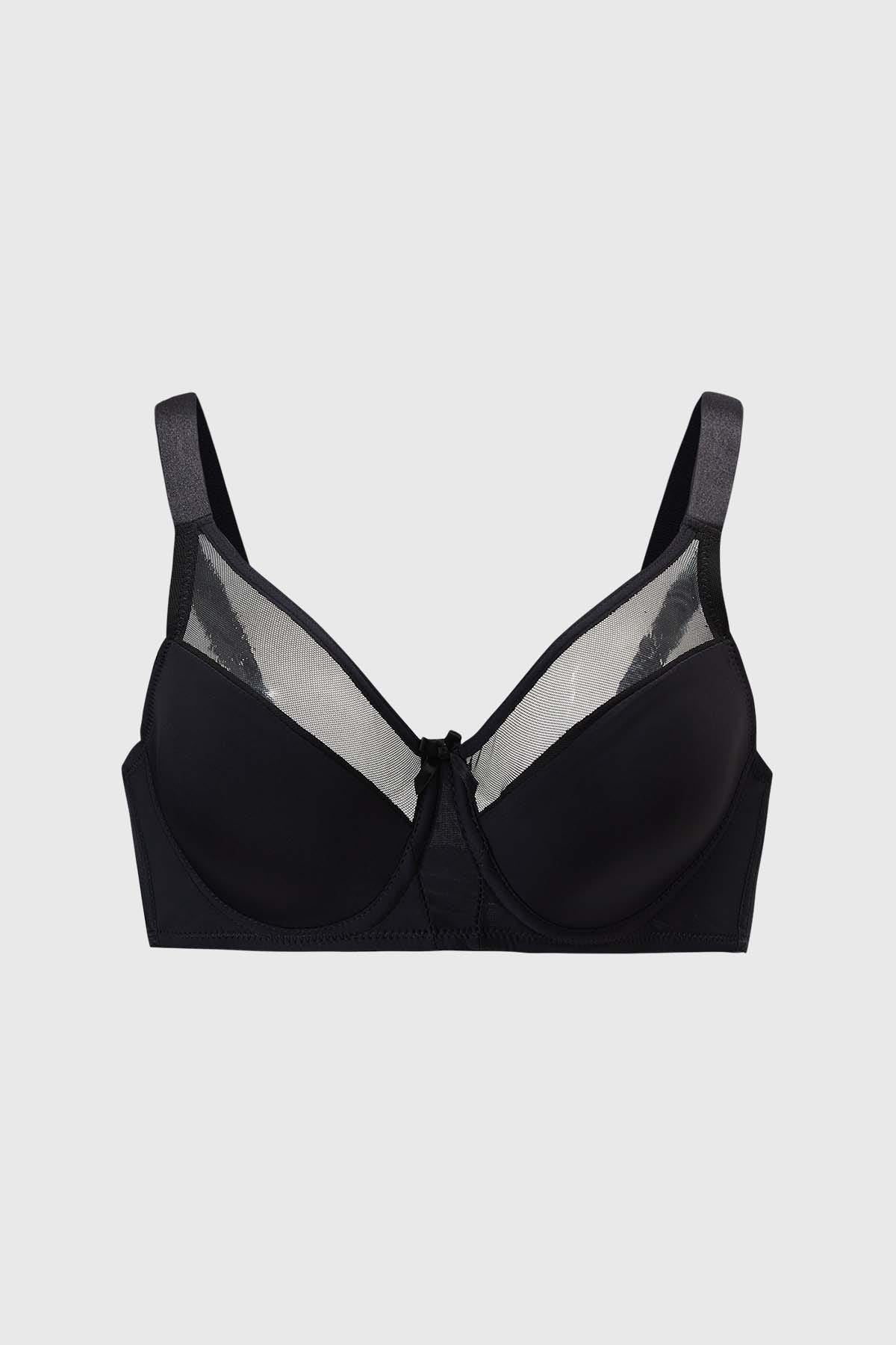 Sostén Mujer Detalle Mesh Negro