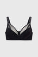 Sostén Mujer Detalle Mesh Negro
