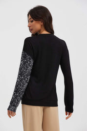 Polera Mujer Cortes Block Gris