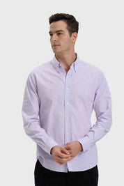 Camisa Hombre Slim Fit Rayas Lila