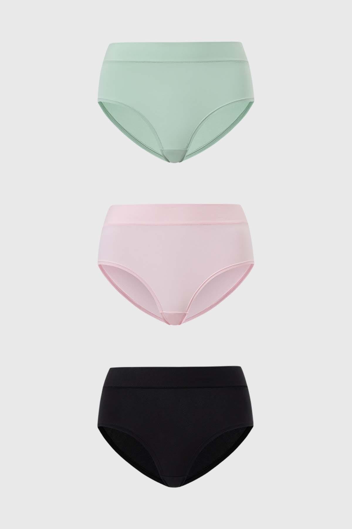 Calzón Mujer Tripack Bikini Algodón Menta I