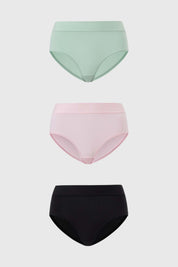 Calzón Mujer Tripack Bikini Algodón Menta I