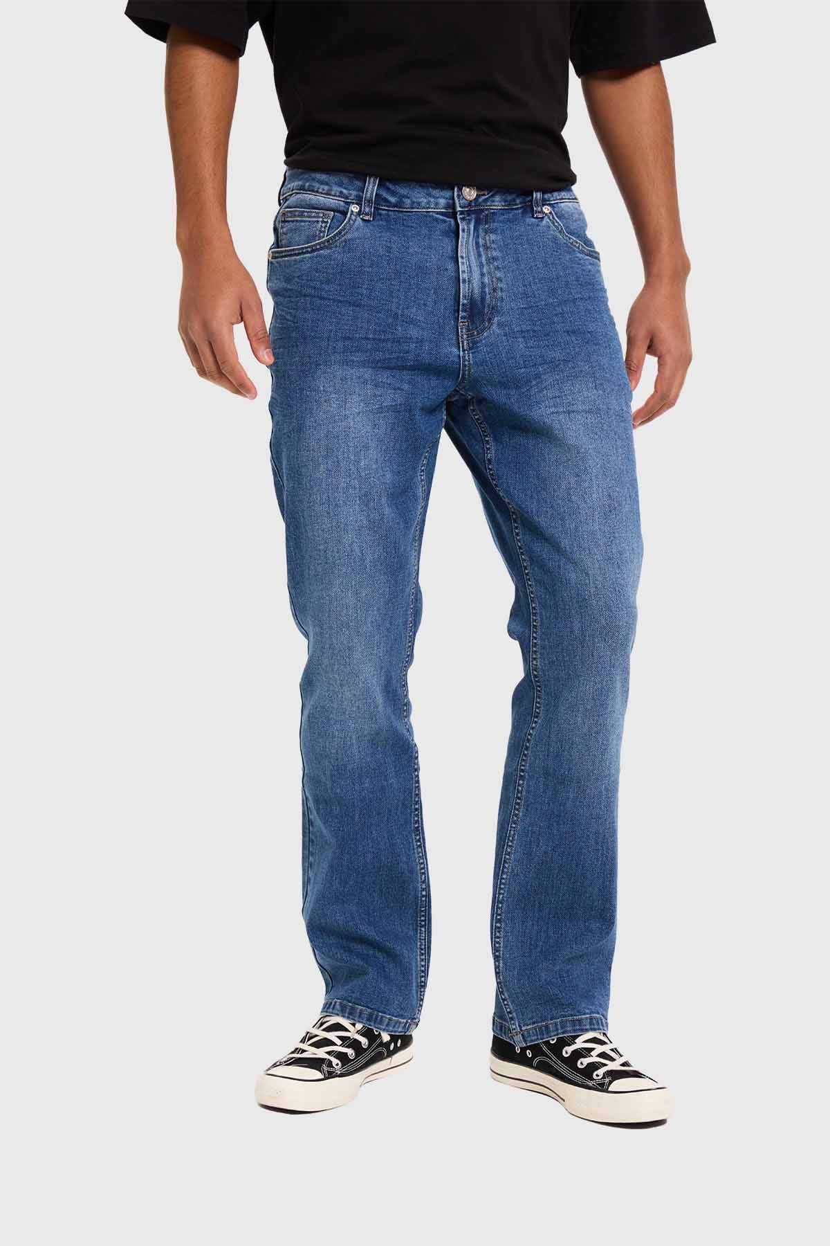 Jeans Hombre Flare Focalizado Azul