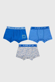 Boxer Niño Tripack Gris