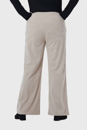 Pantalón Mujer Recto Beige