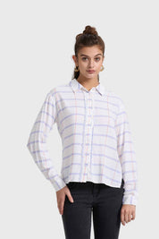 Blusa Mujer Abotonada Crudo
