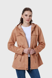 Chaqueta Mujer Gamuza Taupe