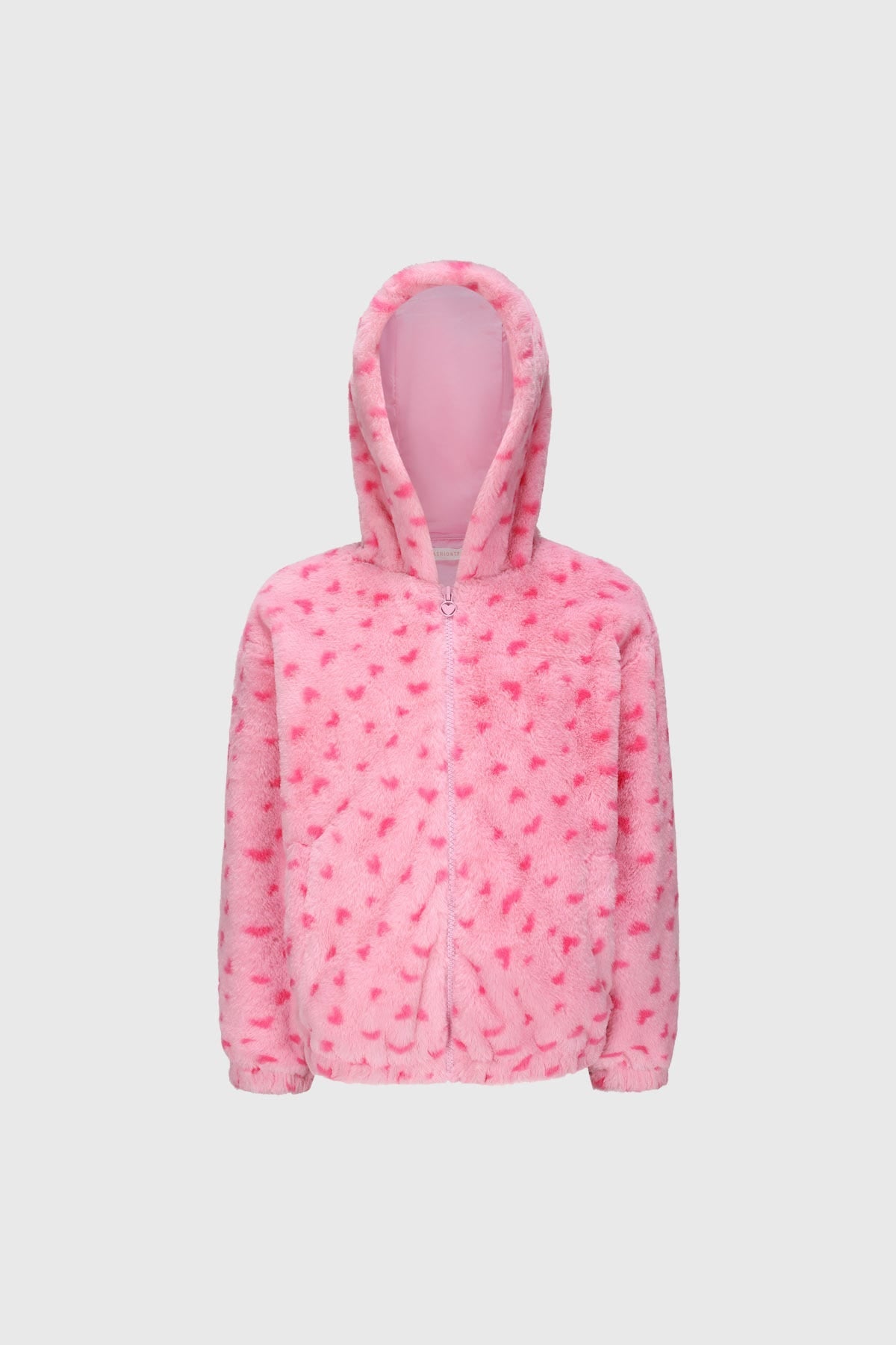 CHAQUETA NIÑA PELUDA PALO ROSA
