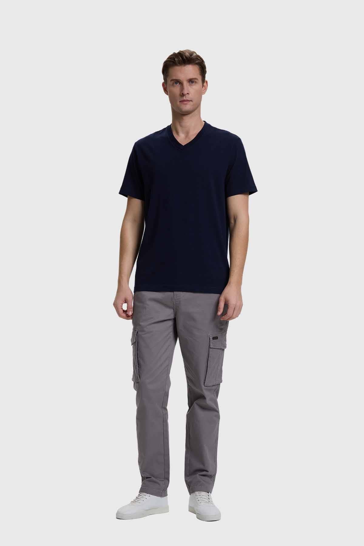 Polera Hombre Casual Básica Azul
