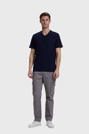 Polera Hombre Casual Básica Azul