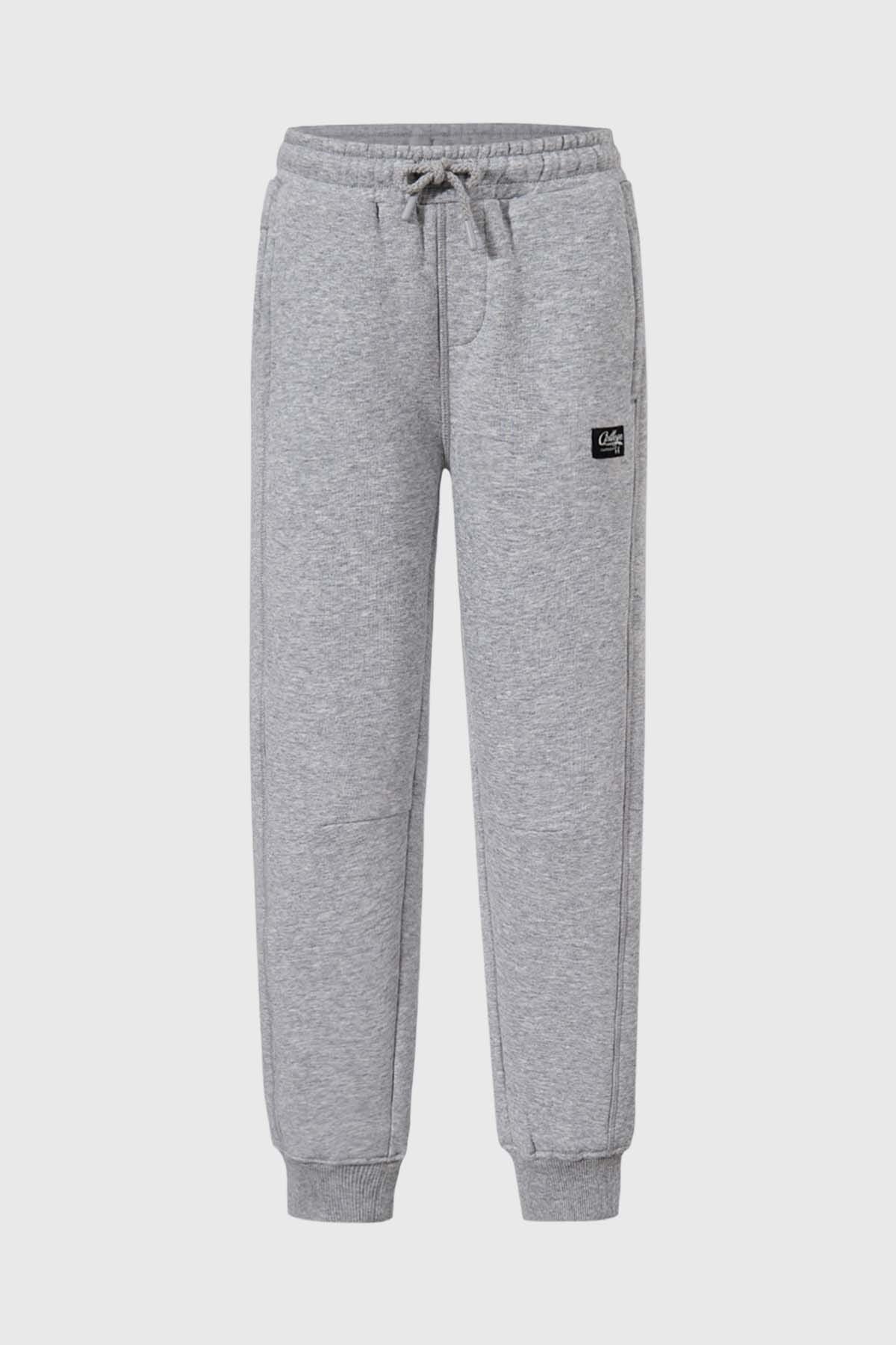 Pantalón Buzo Niño Jogger Corte Lateral Gris