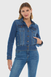 Chaqueta Mujer Clásica Azul