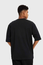 Polera Hombre College Graffiti Negro