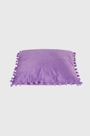 COJÍN HOME POM POM CUADRADO VIOLETA