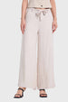 Pantalón Mujer Palazzo Pretina Crema