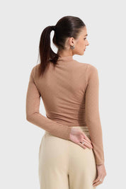 Polera Mujer Glitter Camel