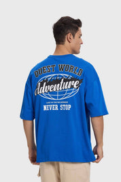 Polera Hombre Print Celeste