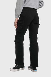 Jeans Mujer Denim Calce Recto Negro