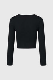 POLERA NIÑA CON BOTONES NEGRO