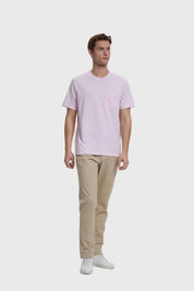 Polera Hombre Básica Con Bolsillo Lavanda