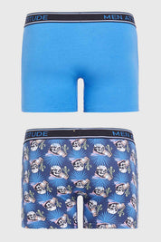 Boxer Hombre Bipack Print Azul