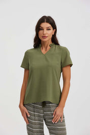 Blusa Mujer Doble Capa Espalda Verde
