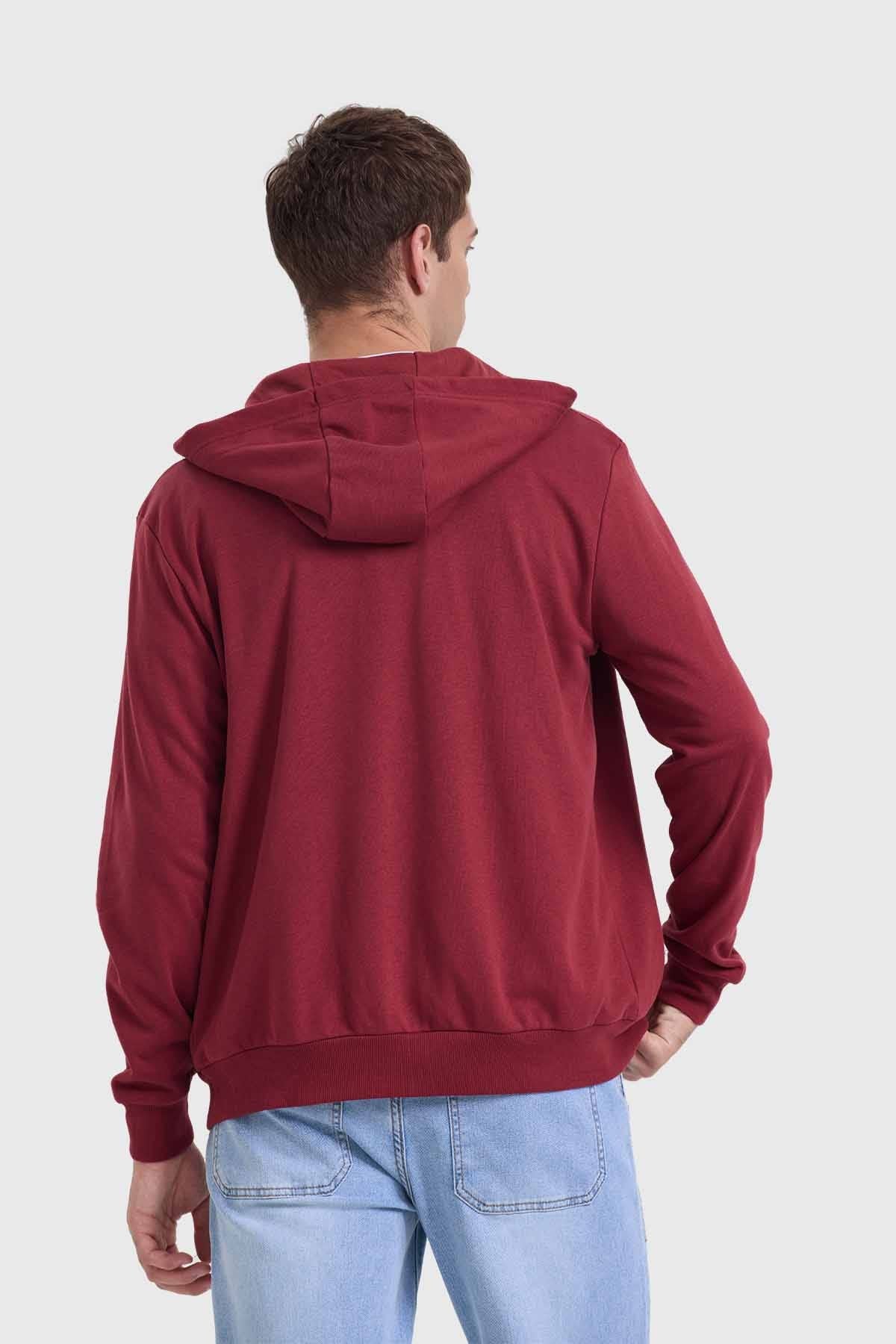 Polerón Hombre Básico Rider Burdeo