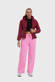 Parka Mujer Corta Plummy Burdeo
