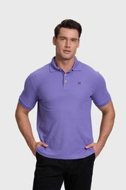 Polera Hombre Piqué Básica Púrpura