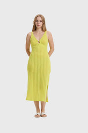 Vestido Mujer Tejido Verde