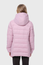 Parka Niña Larga Palo Rosa