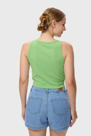 Polera Mujer Sudadera Verde Menta