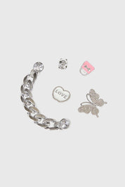 Pin Joya Para Sandalia Mujer Silver