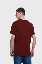 Polera Hombre Long Fit Básica Burdeo