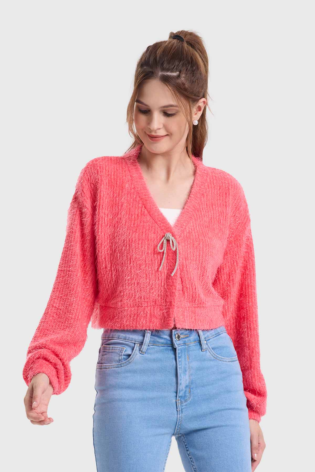 Sweater Mujer Lazo Coral