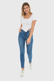 Jeans Mujer Skinny Estela Azul